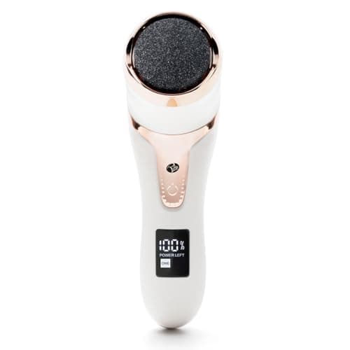 Image of Rio Go Smooth Electric Foot File Hard Skin Remover with Vacuum Action, Professional Spa Pedi Callus Remover for Dead Skin or Dry Skin, USB Rechargeable with 3 Coarse Grit Heads & IPX6 Water Resistant