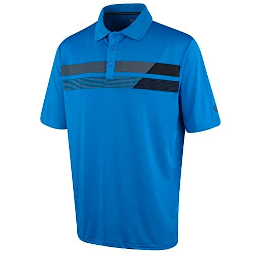 Image of Island Green Men's CoolPass Stretch Quick Dry Breathable Polo Shirts, Marine Blue, XL