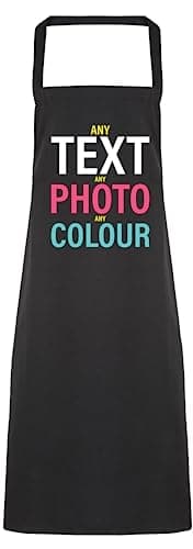 Image of Hippowarehouse Personalised Apron Photo Text kitchen cooking painting DIY onesize adult Custom Logo Funny