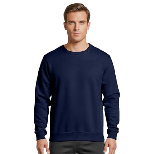 Image of Star and Stripes SMALL NAVY crew neck cotton sweatshirts durable jumpers unisex fitting