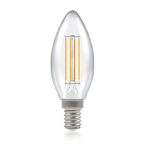 Image of Crompton LED Dimmable Filament Candle Light Bulb Clear 5W E14 SES 2700K Warm