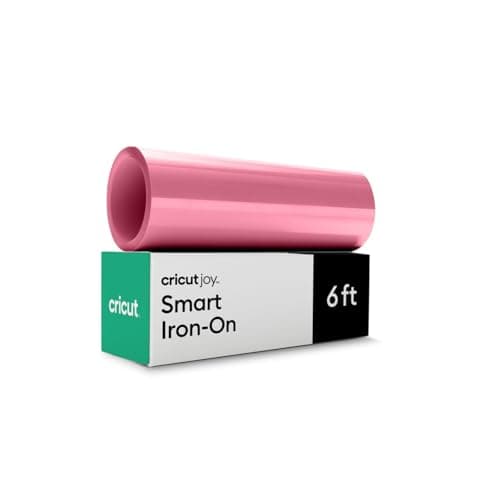 Image of Cricut Joy Smart HTV Heat Transfer Vinyl | Pink | 1.8 m | HTV Heat Transfer Roll | Iron-On Vinyl for Fabric & T-Shirts | Compatible with All Cutting Machines