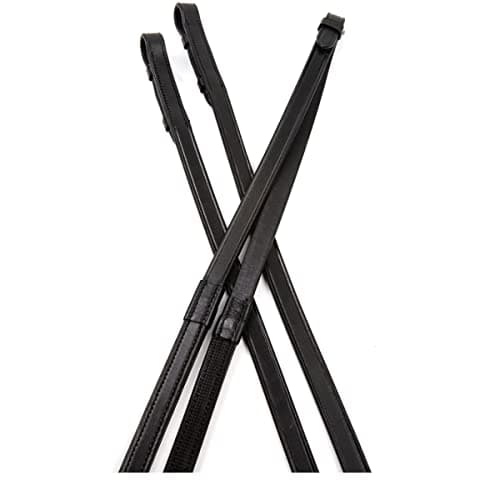 Image of Collegiate One Sided Rubber Reins IV, Black, 5/8"x54"