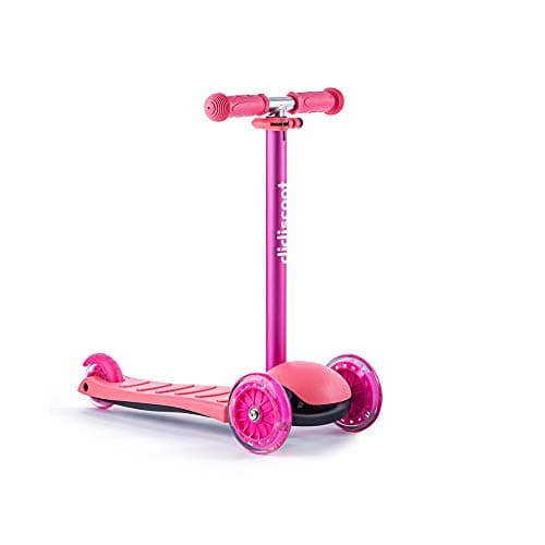 Image of Didicar Didiscoot - Pink | Kids Scooter | 3 Wheel Scooter | Kids Ride On Toys | Toddler Scooter | Ride On Toys | Outdoor Toys | Foldable Scooter | Pink Scooter