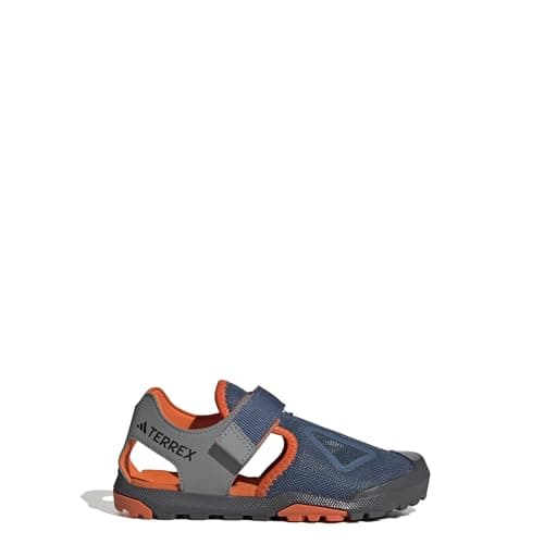 Image of adidas Unisex Kids Terrex Captain Toey 2.0 Sandals, wonder steel/grey three/impact orange, 1 UK