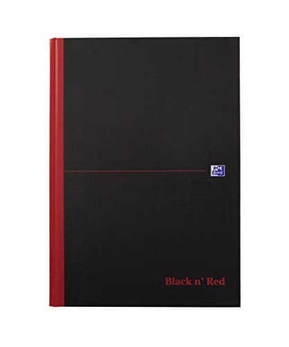 Image of Oxford Black n' Red, A4 Notebook, Casebound, Hardback, 192 Pages, Single Notepad