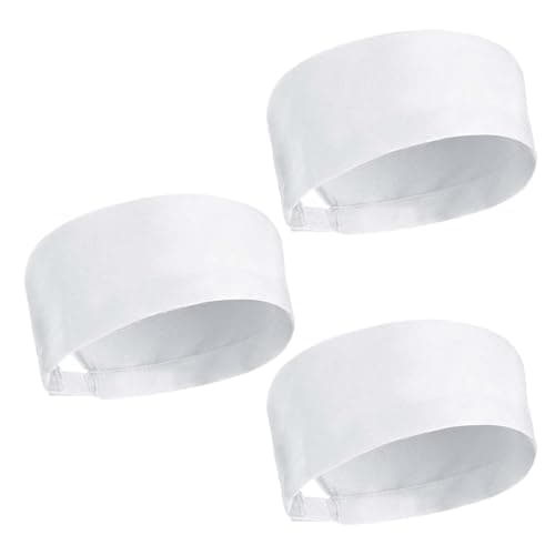 Image of Xthrotsenk 3Pcs White Chefs Hats for Men Women Unisex White Chef Beanie Chef Skull Cap Adjustable Catering Butcher Hat Chefs Hat Washable for Adults, with Breathable Mesh Top
