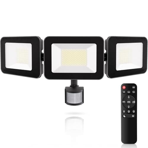 Image of Linke 100W Security Lights Outdoor Motion Sensor 9600 Lumen PIR Floodlights Outdoor Daylight White 6500K 4 Modes IP66 Waterproof Outside Wall Light for Garage Garden Hallway Backyard