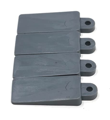 Image of 4 x Soft Rubber Window Door Table Furniture Wedges Stop Stay Jam Lock Dark Grey