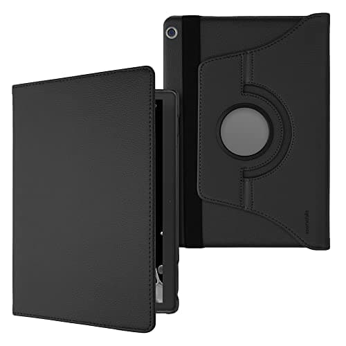 Image of kwmobile Rotating Case Compatible with Huawei MediaPad M3 Lite 10 - Case PU Leather Tablet Cover with Stand - Dark Grey