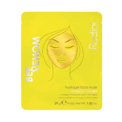 Image of Rodial Bee Venom Hydrogel Face Mask 29g, Premium Gold Jelly Mask for All Skin Types - Plumping, Smoothing, Rejuvenating - Ethically Sourced Bee Venom, Triple HA for Hydration, Fine Lines and Wrinkles