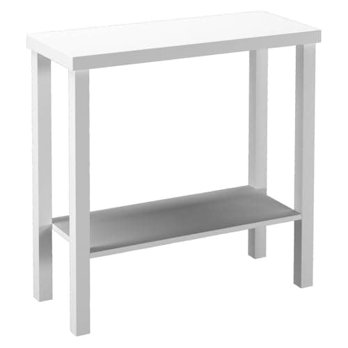 Image of URBNLIVING 2-Tier Wooden Narrow Console Side Table, Entryway Hallway Furniture, Slim Storage & Display Table with Open Shelves, Sturdy Construction, Contemporary Finishes, Ideal for Home and Office