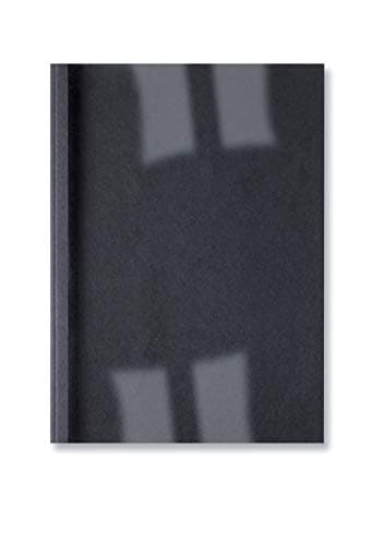 Image of GBC LeatherGrain Thermal Binding Covers, 1.5 mm, 15 Sheet Capacity, A4, Black, Pack of 100, IB451607