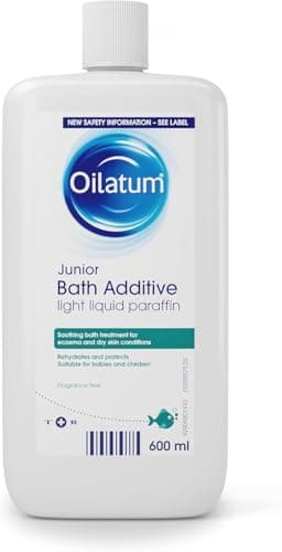 Image of Oilatum Junior, Treatment for Eczema & Dry Skin Conditions, Bath Additive, Protects Skin from Moisture Loss, Fragrance Free, Suitable for Babies & Children, 1 x 600ml