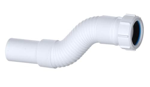 Image of PlumbEZ Compact Flexible Waste Connector 1.1/4 Inch - 32mm Compression x Plain Spigot Drain and Shower Pipe - with Anti-Slip Ring