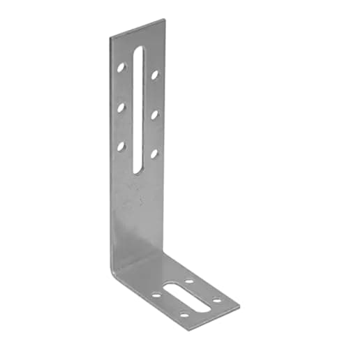 Image of 120mm x 55mm x 30mm Galvanised Steel Adjustable Angle Brackets L-Shape Corner Brace for Wood 2mm Thick Timber KRD4 (Pack of 1) K13CDE