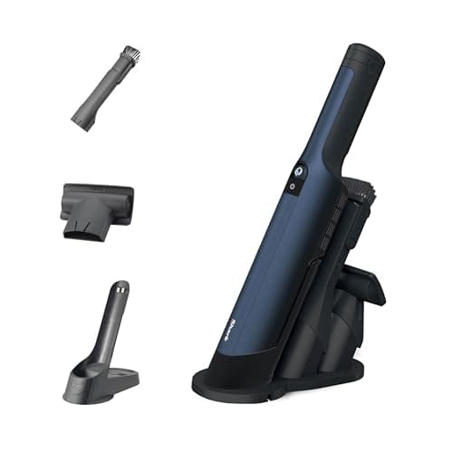 Image of Shark WandVac 2.0 Cordless Handheld Vacuum Cleaner, Small & Lightweight, Powerful Suction Handheld Vacuum with Boost Mode, Pet and Duster/Crevice Tools, 15 Mins Run-Time, Charging Base, Blue WV270UK