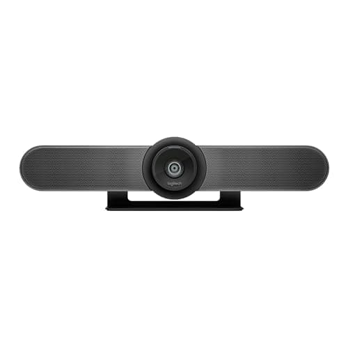 Image of Logitech MeetUp Video Conferencing System, Ultra HD 4K/1080p/720p, 3 Microphones/Adjustable Speakers, Wide Field of View 120°, PC/Mac/Laptop/Macbook/Tablet - Black, 4K
