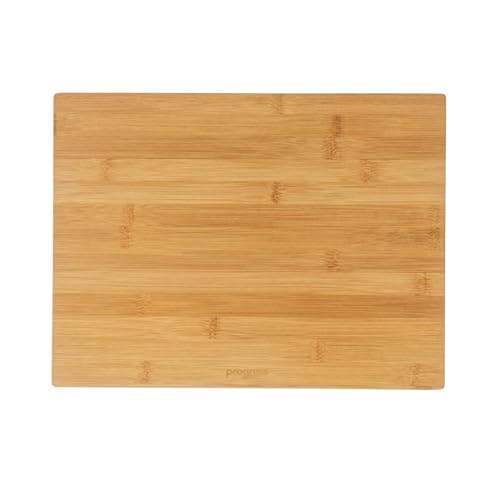 Image of Progress Large Bamboo Chopping Board - FSC® Certified, 40 x 30 cm, Durable Cutting Board for Meat, Vegetables & Cheese, Protects Worktops, Easy to Clean, 5 Year Guarantee
