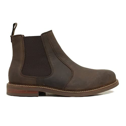 Image of Loake Davy Brown Oiled Nubuck Leather Mens Pull On Chelsea Boots 11 BROWN NUBUCK