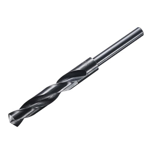 Image of sourcing map 14.5mm Drill Bit 1/2" Reduced Shank 4341 High-Speed Twist HSS Nitriding Black 135° for Light-duty Soft Metal Aluminum Alloy Wood Plastic