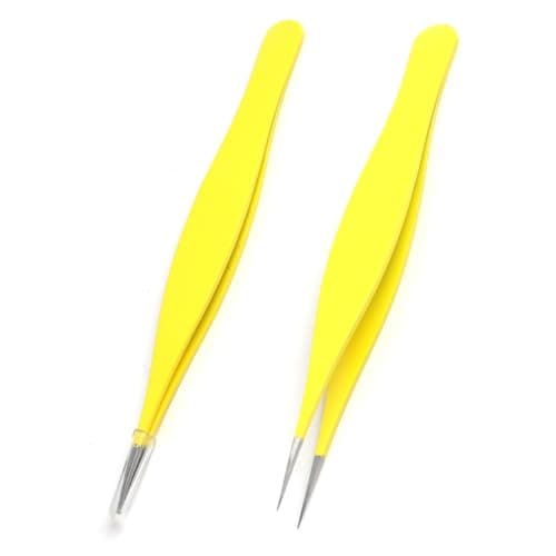 Image of Precision Fine Point Tweezers Set for Men and Women - for Splinter, Tick, and Ingrown Hair Removal - Surgical Grade Stainless Steel