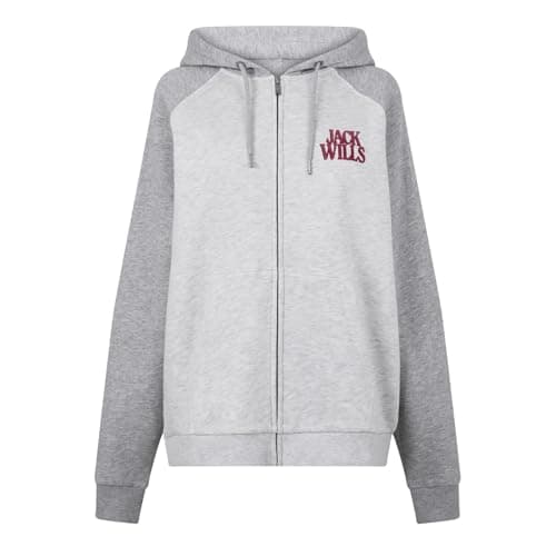 Image of Jack Wills Womens Zip Hoodie Light Heather 14