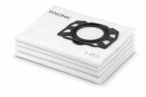Image of Compatible Kärcher Fleece Filter Bag 4 pieces, 3-ply, Karcher Hoover Bags Extremely Tear-Resistant And Robust, Fit for Kärcher Wet and Dry Vacuum Cleaners and Carper Cleaners