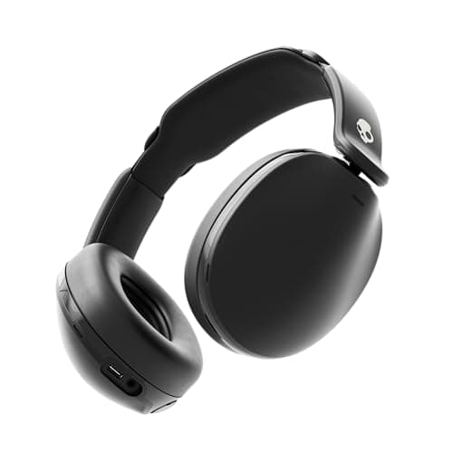 Image of Skullcandy Hesh 360 Wireless Over-Ear Bluetooth Headphones, Up to 100 Hours Battery, Noise Isolating Fit, Flat-Folding Collapsible Design, Microphone iPhone Android - True Black