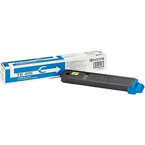 Image of Kyocera TK-895C Toner Cyan, 6,000 Pages, Original Premium Printer Cartridge 1T02K0CNL0 for ECOSYS FS-C8020MFP, FS-C8025MFP, FS-C8520MFP, FS-C8525MFP