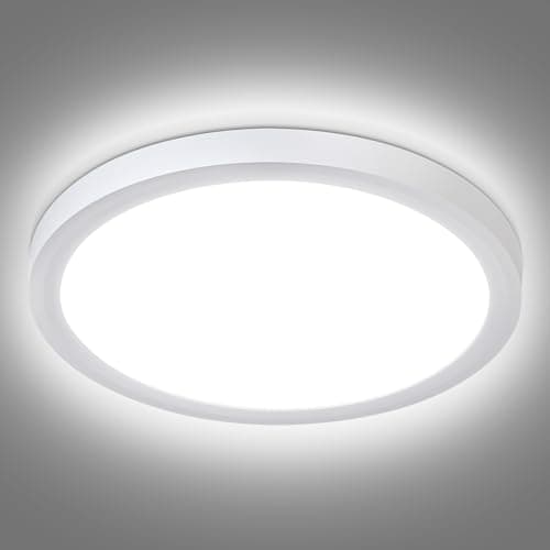 Image of Befurglor 18W LED Ceiling Lights,Ø 23cm 2000LM Daylight White 5000K Round Ceiling Lights White,Waterproof IP44,150W Equivalent,Flush Ceiling Light for Living Room,Bedroom, Office 1 Pack