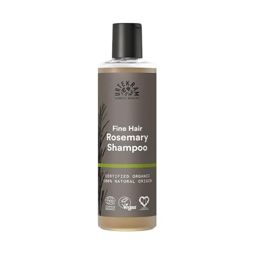 Image of Urtekram Rosemary Shampoo for Fine Hair - Certified Organic Shampoo Vegan, Nourishing & Strengthening Formula, Aloe Vera & Glycerine for Healthy Hair & Volume, 250 ml (Pack of 1)