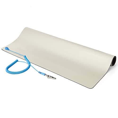 Image of StarTech.com Anti Static Mat, ESD Mat for Electronics Repair, Anti Static Table/Desk Mat w/Detachable Grounding Wire, ANSI/ESD S 4.1, Flexible Thermoplastic Work Pad, 23x47 (LG-ANTI-STATIC-MAT)