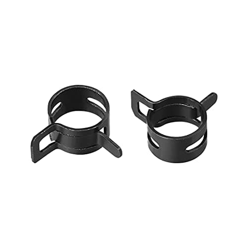 Image of uxcell Steel Band Clamp 12mm Inner Dia Fit 12.5-13mm OD Hose Spring Band Type Action Fuel Line Silicone Tube Clip Clamp Black 10Pcs