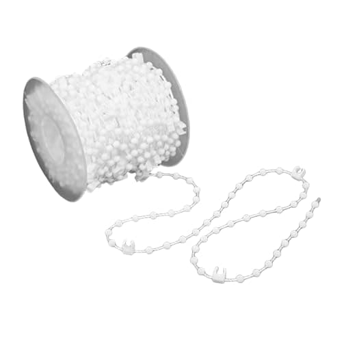Image of 1 Pcs 20 Meter 200 Clips Vertical Blind Bottom Chain,Vertical Blinds Repair Parts Replacement Accessories,for 3.5 Inch/89 mm Slats(White)