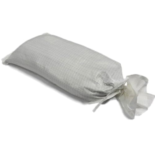 Image of sackmaker FLOOD DEFENCE Heavy Duty Sandbags - White, Black & Yellow - UV Protected - Unfilled - Industrial Grade with Sunlight Protection (10, White)