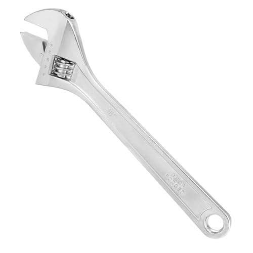 Image of QWORK® 15 inch Adjustable Spanner, Adjustable Wrench, Wide Caliber, Max Opening 48mm
