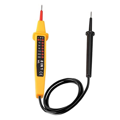 Image of Eightwood 6V~380 V Electric Circuit Tester 8 in 1 AC/DC Voltage Detection Two Pole Probe Pen Continuity Detector Pen Meters Tester