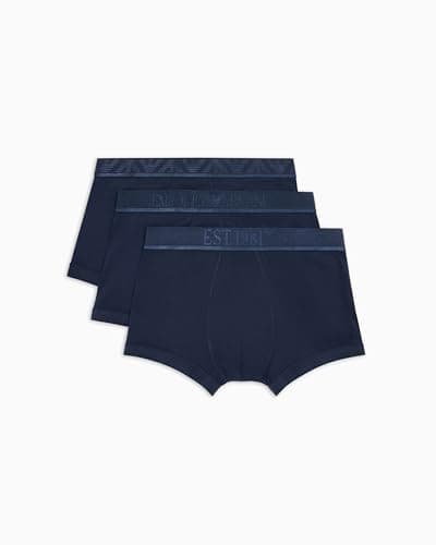 Image of Emporio Armani MAN SHINY LOGOBAND PACK 3-PACK TRUNK Blue S