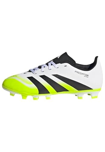 Image of adidas Unisex Club Firm Ground/Multi Ground Football Boots Kids, Cloud White/Core Black/Lucid Lemon, 5.5 UK