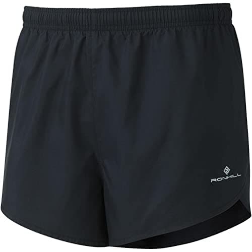 Image of Ronhill Men's Core Split Short, All Black, L UK