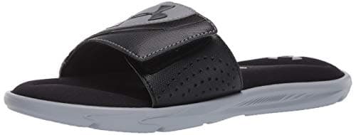 Image of Under Armour Men's Ignite Vi Sl Slide Sandal, Black (002)/Steel, 17 UK