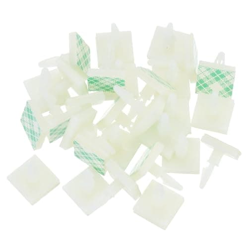 Image of sourcing map 30 Pcs Adhesive PCB Spacer, Sticky Nylon Insulated Standoffs for PCB Board, Supporting Height 0.24", Fits PCB Hole Dia 3mm to 3.2mm, White
