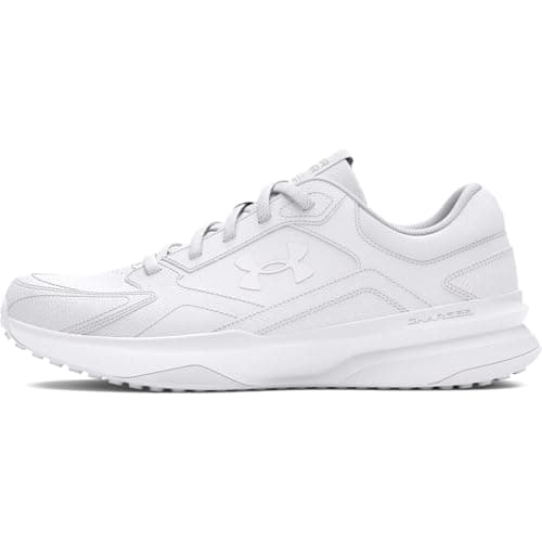 Image of Under Armour Women's UA W Edge LTHR All White Women's Trainers, Leather Running Shoes for the Gym and Outdoors, Lightweight Sportswear
