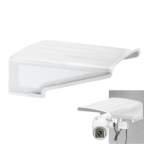Image of Outdoor Camera Sun - Rain Shade Cover, Surveillances Webcam Protector | Wall Mounted Security Equipment Kit, Weather Resistant Guard Accessory for Bullet Dome Cam Setup with Anti Glare Hood