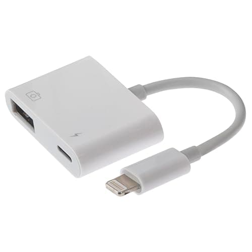 Image of Maplin Lightning Connector Camera Download Adapter USB-A & Lightning Charg Port