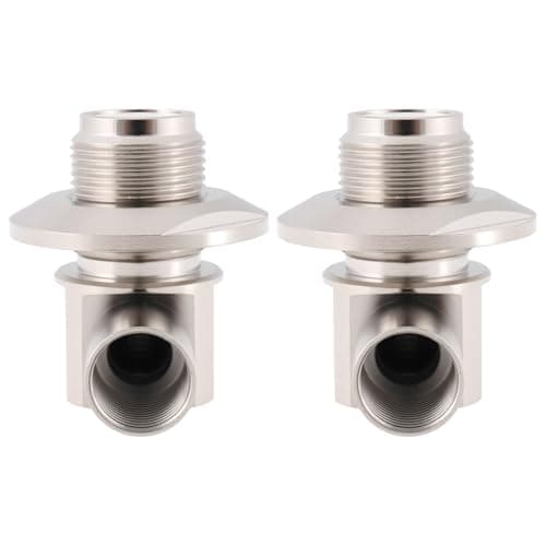 Image of Create idea 2Pcs UHF Female SO239 Right Angle RF Connector with Nut Solder Type 50 Ohm Adapter for LMR400 RG8 RG213 RG214 Coax Cables