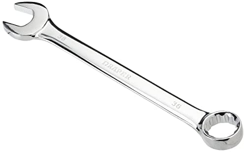 Image of Draper 36mm Combination Spanner | Heavy Duty Chrome Vanadium Steel Hand Tool |Long Pattern Metric Manual Plated Tools | 36956