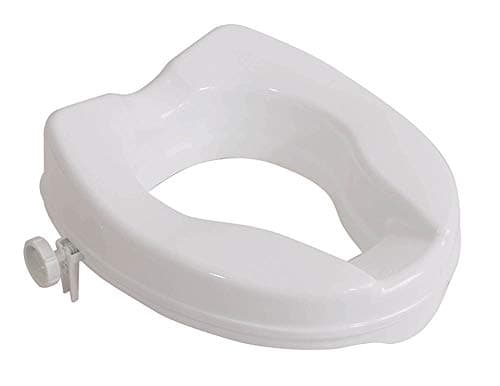 Image of Aidapt 50mm (2") Elevation Raised Comfortable Toilet Seat Easy Fit White