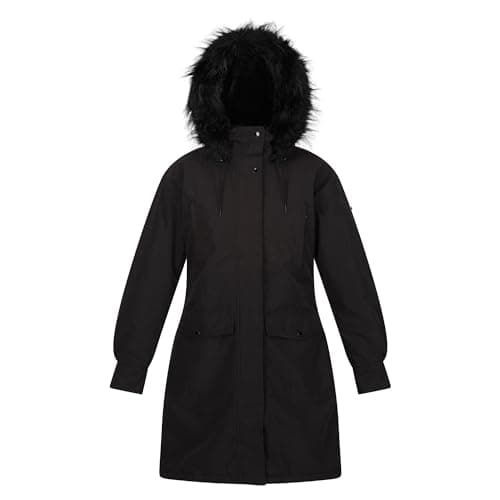 Image of Regatta Womens/Ladies Shiloh Faux Fur Trim Parka (12 UK) (Black)